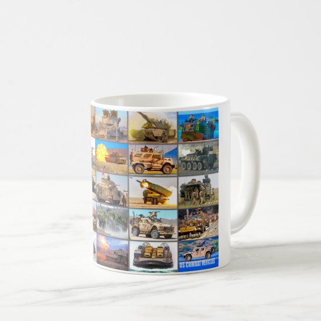 US COMBAT VEHICLES “MONTAGE” COFFEE MUG (Front Right)