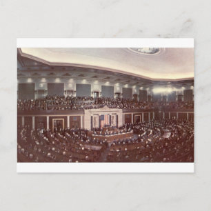 US Congressional Chamber Vintage Interior Postcard