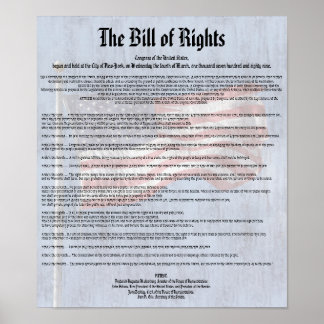 US Constitution Bill of Rights History Classroom Poster