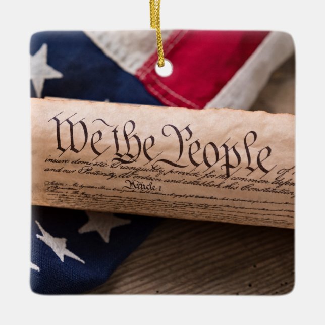 US Constitution Ceramic Ornament (Front)