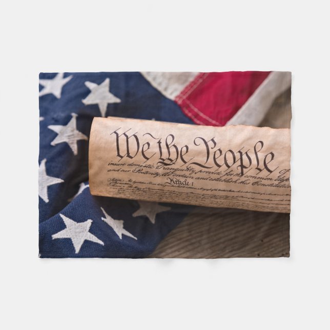 US Constitution Fleece Blanket (Front (Horizontal))