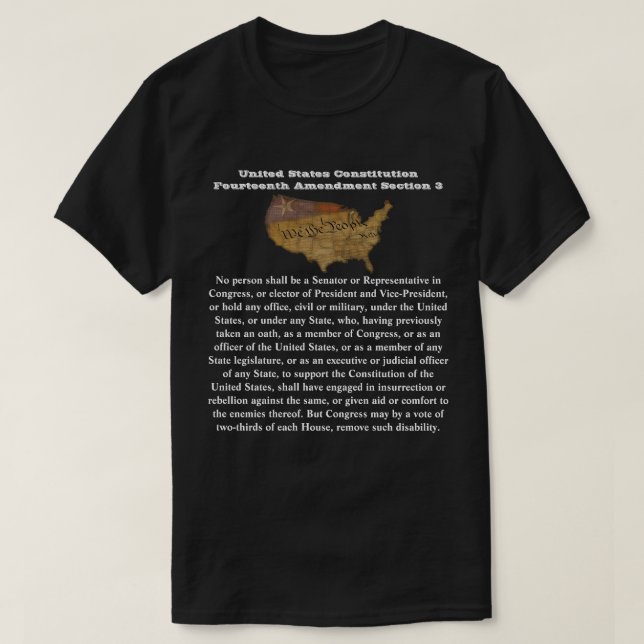 US Constitution Fourteenth Amendment Section 3 T-Shirt (Design Front)