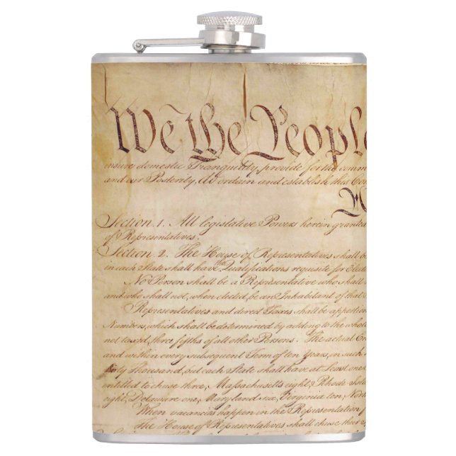 US CONSTITUTION HIP FLASK (Front)