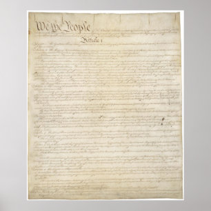 US. constitution Page 1 Poster