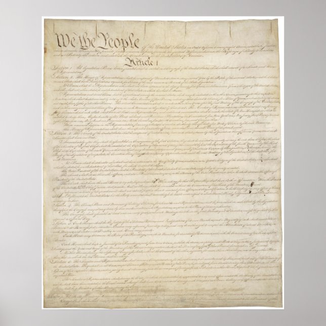 US. constitution Page 1 Poster (Front)