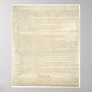 US. Constitution Page 2 Poster