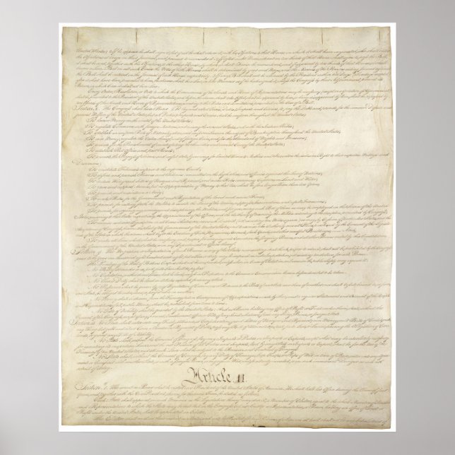 US. Constitution Page 2 Poster (Front)