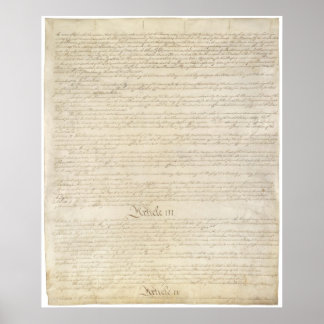 US. Constitution Page 3 Poster