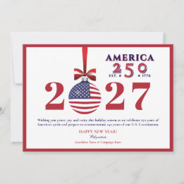 US Constitution "We the People" America 250 - 2027 Holiday Card