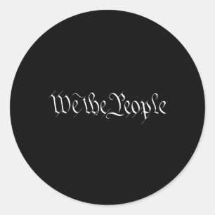 Us Constitution We The People Classic Round Sticker