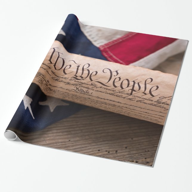 US Constitution Wrapping Paper (Unrolled)