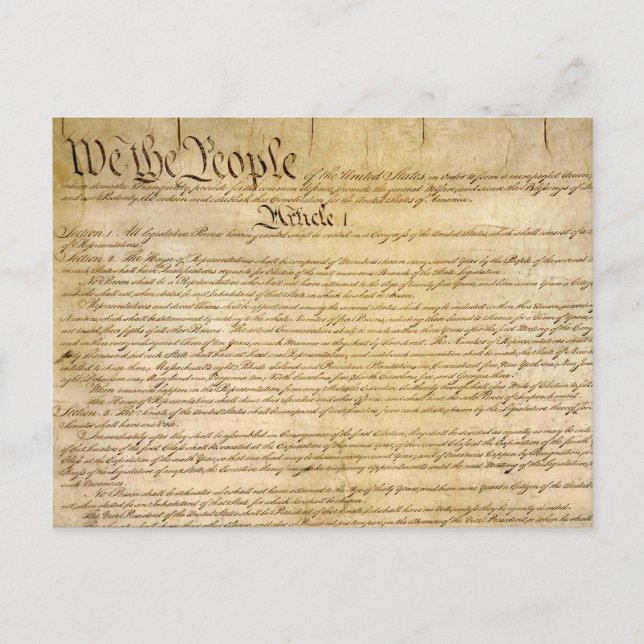 US Constitutional Freedoms - Know Your Rights! Postcard (Front)