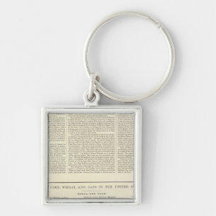 US Corn, Wheat, and Oats, 1870-1891 2 Key Ring