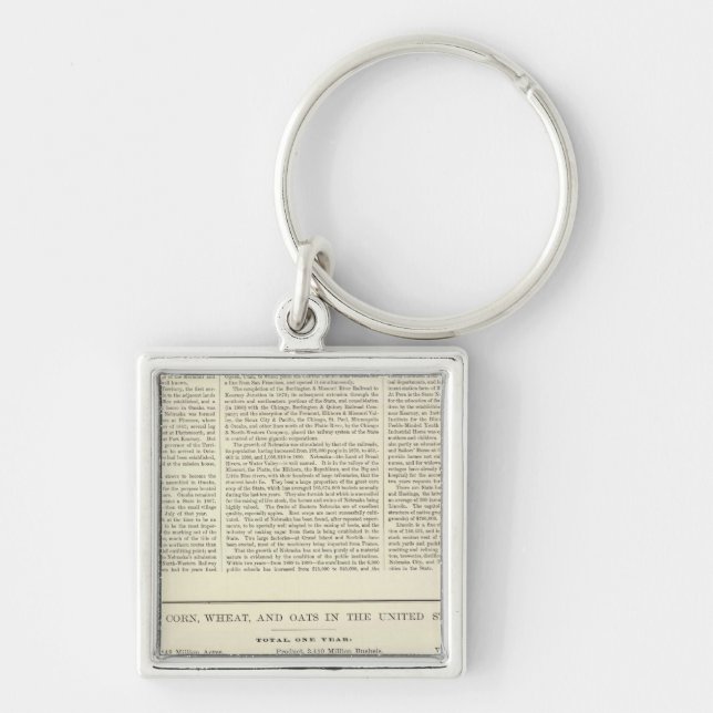 US Corn, Wheat, and Oats, 1870-1891 2 Key Ring (Front)