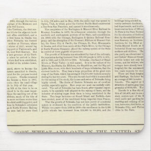 US Corn, Wheat, and Oats, 1870-1891 2 Mouse Mat