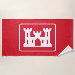 US Corps of Engineers DOD Military Beach Towel