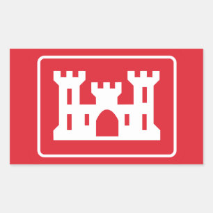 US Corps of Engineers DOD Military Rectangular Sticker