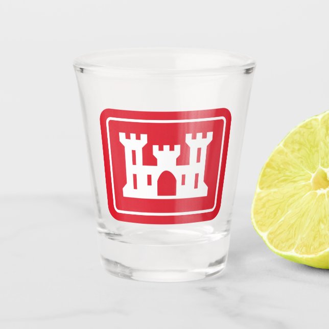 US Corps of Engineers DOD Military Shot Glass (Front)