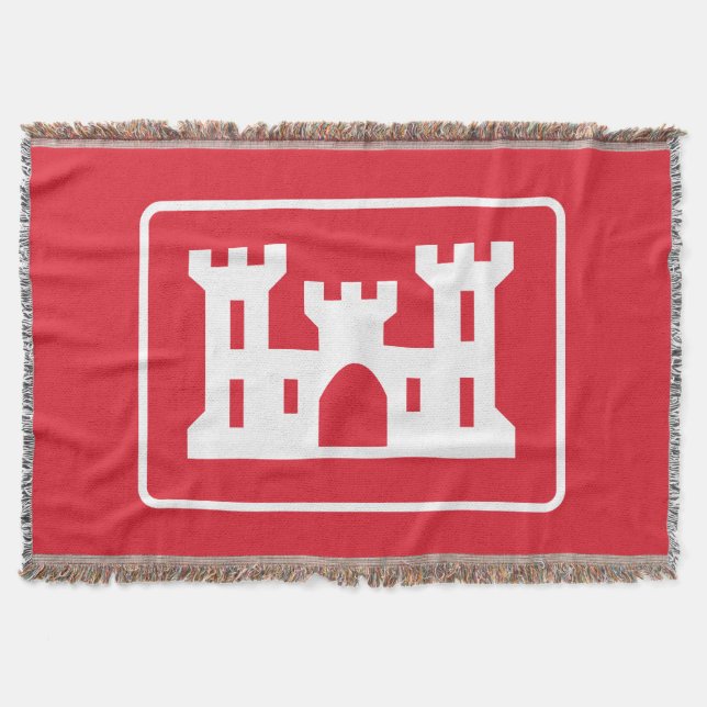 US Corps of Engineers DOD Military Throw Blanket (Front)