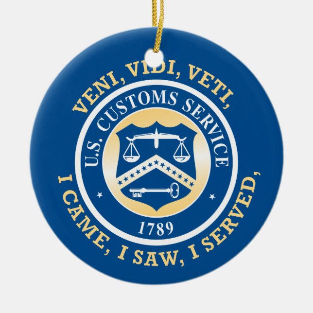 US Customs Service Custom Christmas Ornament (Front)