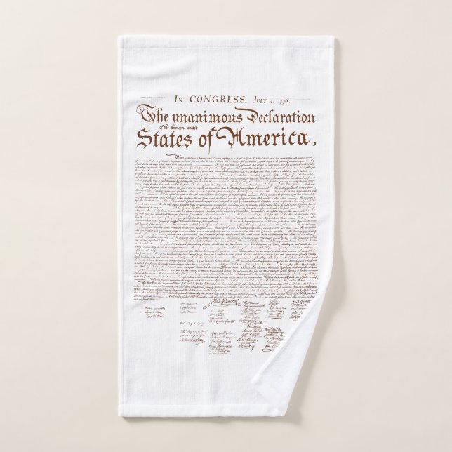 US Declaration of Independence Bath Towel Set (Hand Towel)