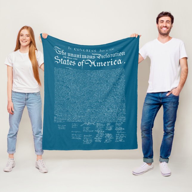 US Declaration of Independence Fleece Blanket (In Situ)
