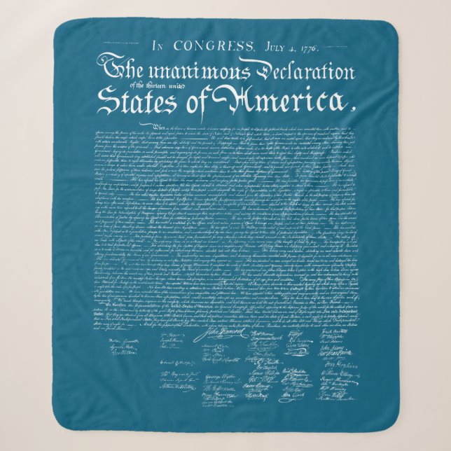 US Declaration of Independence Sherpa Blanket (Front)
