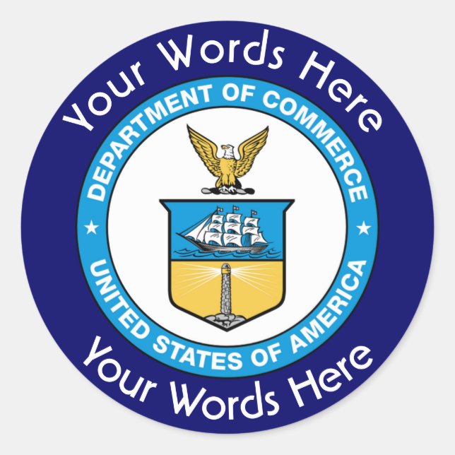 US Department of Commerce Custom Sticker (Front)