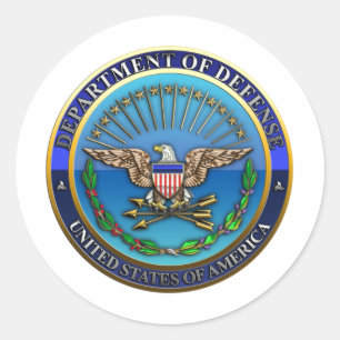 US Department of Defence (DoD) Classic Round Sticker