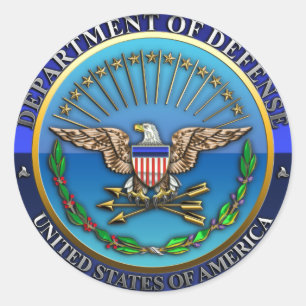 US Department of Defence (DoD) Classic Round Sticker