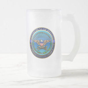 US Department of Defence (DoD) Frosted Glass Beer Mug