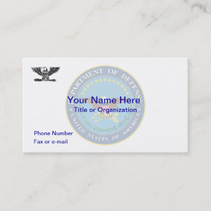 US Department of Defence O6 Business Card