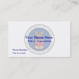 US Department of Labour Business Card
