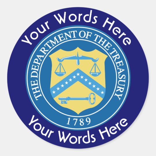 US Department of the Treasury Custom Sticker