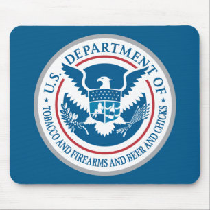 US Department of Tobacco and Firearms and Beer Mouse Mat