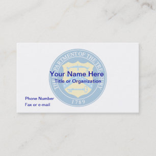 US Department of Treasury Business Card