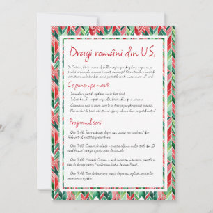 US diaspora Masa de Craciun Invitation