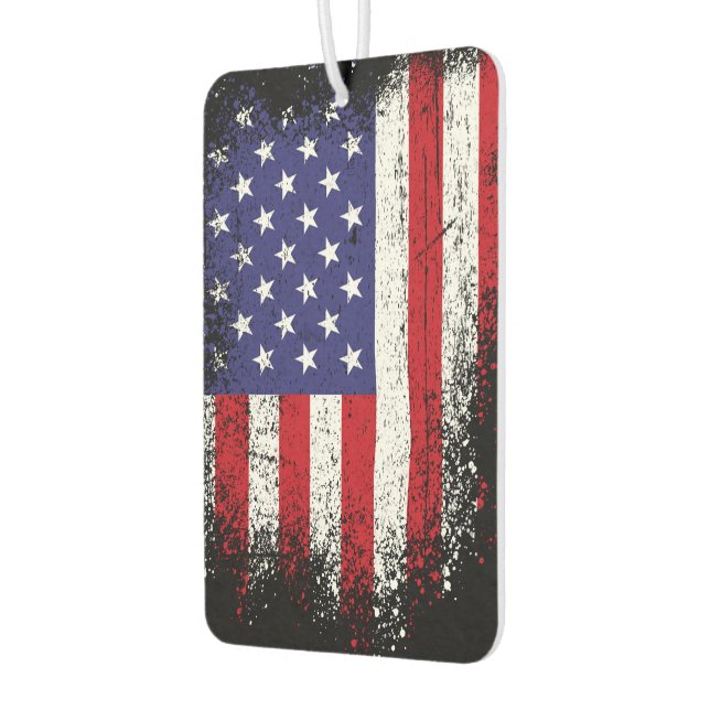US Distressed Flag - Usa America  Car Air Freshener (Left)
