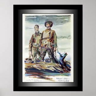US Doughboys ~ Stars & Stripes ~ World War One ~ Poster