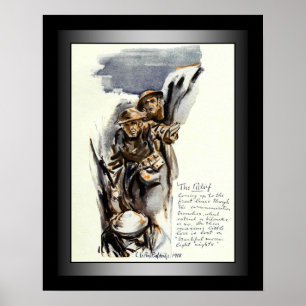 US Doughboys ~ Stars & Stripes ~ World War One ~ Poster