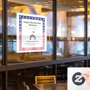 US Election Day   Real Estate Office Decoration  Window Cling