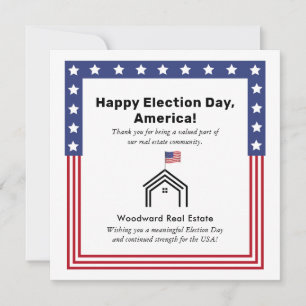 US Election Day   Real Estate Thank You Clients  Card