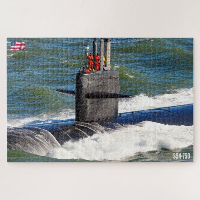 US FAST ATTACK SUBMARINE – SSN-750 (20x30 INCH) Jigsaw Puzzle (Horizontal)