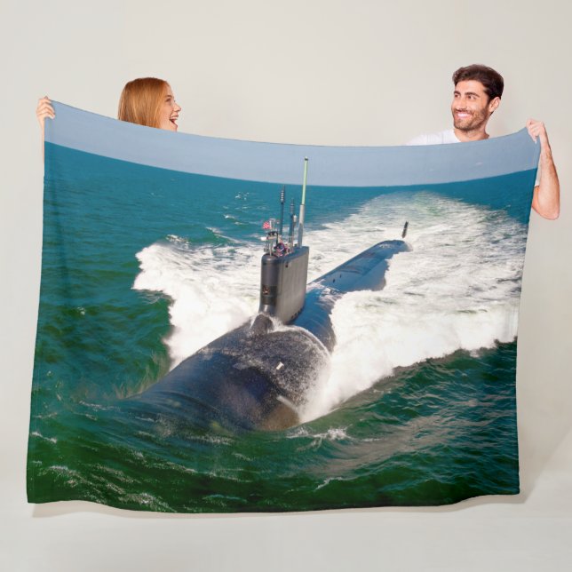 US FAST ATTACK SUBMARINE – SSN-781 FLEECE BLANKET (In Situ)