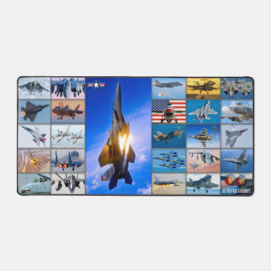 US FIGHTER AIRCRAFT “MONTAGE” DESK MAT