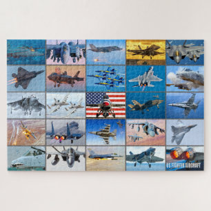 US FIGHTER AIRCRAFT “MONTAGE” JIGSAW PUZZLE