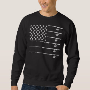 us fishing flag proud fishing dad father's day g sweatshirt