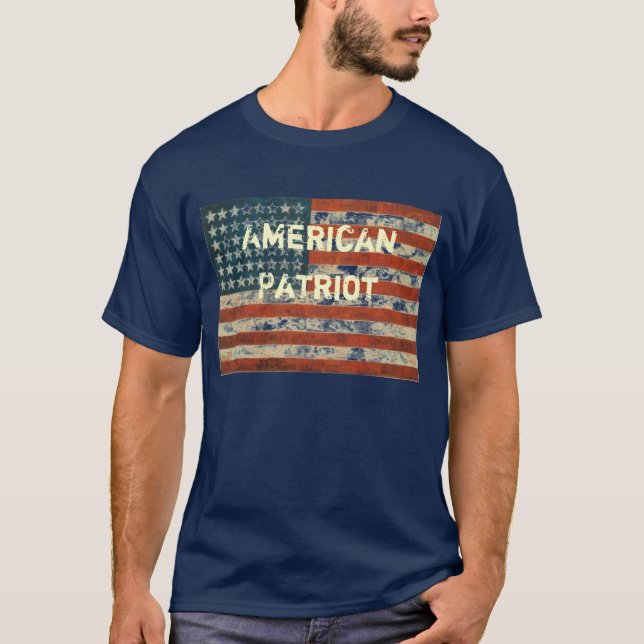 US Flag4, American, Patriot T-Shirt (Front)