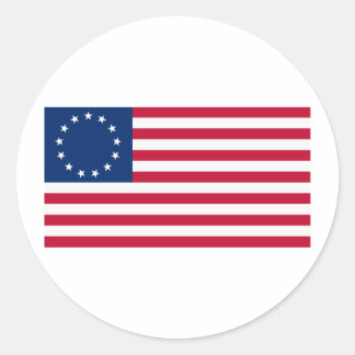 US flag 13 stars Betsy Ross Classic Round Sticker