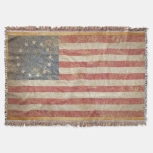 US Flag 1776 Throw Blanket